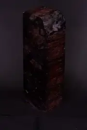 WILLOW END , SPALTED IN DARKRED TONES 157*48*45 mm