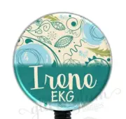 Name Retractable Badge Reel, Personalized Name Badge Holder, Abstract GG2301
