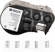 Brady Heat-Shrink Polyolefin Label Tape for Label Printer BMP41/BMP51/BMP53/M511-80 Self Adhesive Printer Labels - Black on White (19,05 mm (W) x 5,97 mm (H)) - M4-125-075-342