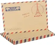 10 Pcs Vintage Paper Envelopes 162 X 110mm Kraft Paper Envelopes with Exquisite Pattern Brown Airmail Envelopes for Postcard Gift Greeting Card Invitation and Letters
