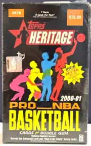 2000-01 Topps Heritage Basketball Sealed Retail Blaster Box