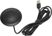 360° Omnidirectional Pickup Conference Microphone, Plug and Play Noise Reduction Microphone for Online Meeting Chatting Gaming