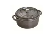 Staub 28cm 6.7L Cast Iron Round Cocotte Pot w Lid Induction Cookware Graphite
