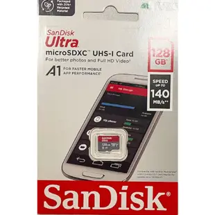 SanDisk 16G 32G 64G 64GB 128G microSD SDXC ultra UHS A1手機記憶卡