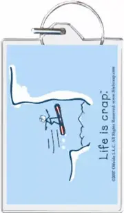 Life Is Crap - Snowboarding Keychain