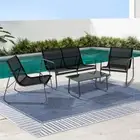 Gardeon Outdoor Sofa Set Lounge Setting Textilene Table and Chairs Garden Patio
