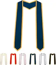[tauywolci] Graduation Stole, Plain Graduation Sash, Unisex Adult Honor Stoles with Trim for Graduation Ceremony 72" Long