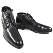 BALDININI MEN'S BLACK LEATHER COMFORT WINTER FASHION BOOTIE
