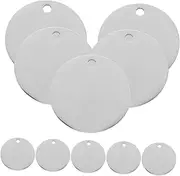 Alasum 10pcs Puppy Id Tag Blank Name Tag Pendants Stamping Blanks Key Stamping Labels Puppy Dog Name Pendant Stainless Steel