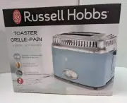 Russell Hobbs Retro Style 2 Slice Toaster Grille - Pain Retro Style Blue