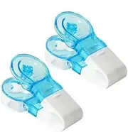 2Pcs Blue Portable Pill Taker Remover, Blister Pack Opener Popper Assistance Easy to Take Out Portable Travel Tablet Dispenser Pills Extractor Tool for Elderly, Disabled, Personal Pill Organizers