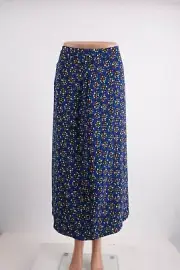Boden Womens Saski Midi Skirt UK 8 US 4 Blue Star Print NWT