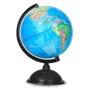 8 Inch World Globe with Stand Rotating Earth Spinning Globe for Kids Blue