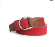 Mountainside Canvas O-Ring Belt in Red