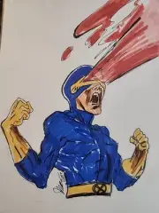 Original Comic Rodrigues Art cyclops