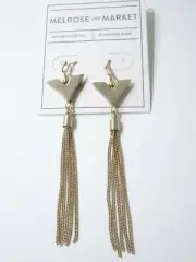 Nordstrom Melrose and Market Gold Triangle Tassel Drop earring NWT 50