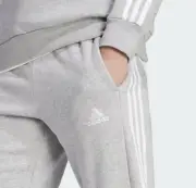 adidas men Essentials Fleece 3-Stripes Tapered Cuff Pants Size M