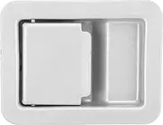 RV Latch Toolbox Handle 140 x 108mm Built-in Trailer Truck The Door Lock Toolbox Handle (Silver)