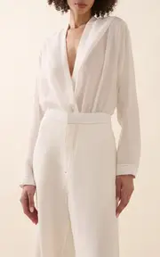 [ALAÏA] Hooded Wool-Blend Bodysuit