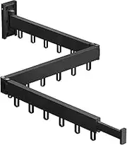 Tri-Fold Wall Mount Drying Rack, Rust-Proof Aluminum Alloy Space-Saving Laundry Rack with Drill-Free Installation, 30kg Load, for Laundry, Bathrooms & Balconies (Black)