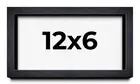 12x6 Shadow Box Frame Black | 1 Inches Deep Real Wood Farmhouse Shadowbox Displa