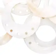 10 Bleached Shell 34mm Go-Go Chandelier Earring Connectors with 5 Holes *