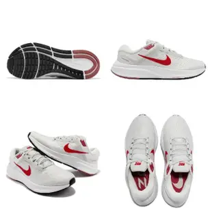【NIKE 耐吉】慢跑鞋 Air Zoom Structure 24 男鞋 灰白 紅 基本款 運動鞋(DA8535-010)