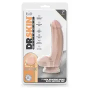 Dr. Skin Dr. Samuel Dildo With Suction Cup Silicone 7 In. Vanilla