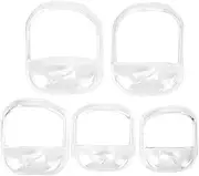 Beard Shaper Goatee Mustache Grooming Tool Face Hair Styling Template for Man - Transparent - 5 PCS/Set (Transparent)