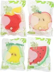 Kisangel 4pcs Kids Bath Sponge Mesh Loofah Sponges Cartoon Sponge for Exfoliating Brush Washing Balls Supplies