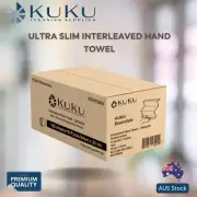 KUKU Interleaved Hand Towel - Ultraslim 150 Sheets/16 Packs/24X23cm (2400sheets)