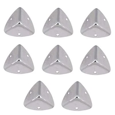 Corner Protectors Silver Corner Cabinet Protector Iron Box Silver, 1.1", 8pcs