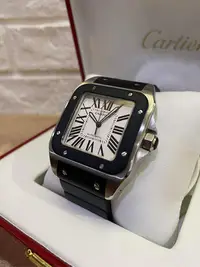 在飛比找Yahoo!奇摩拍賣優惠-Cartier 卡地亞 Santos 100 38mm 山度