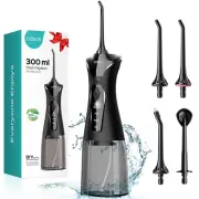COSLUS Water Dental Flosser Pick for Teeth - 4 Modes, Cordless, Portable, 300ml