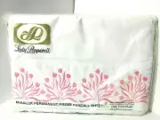 Pink Tulips Embroidered Twin Flat Sheet Percale Lady Pepperell SEALED Miralux