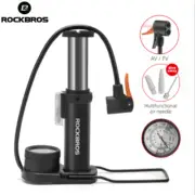 ROCKBROS 100PSI AV FV Bicycle Tire Pump Presta Schrader Valve Bike Pump w/ Gauge