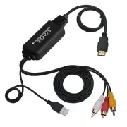 1080/720P AV (CVBS) Composite Video Converter AV to HDMI RCA HDMI Cable Adapter