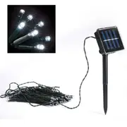 300 White Solar LED String Lights