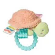 Taggies Tippy Turtle Soft Toy Teether Rattle – 6” Long