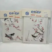 Creative Crafts Arthur A Kaplan Litho Bird Prints For Framing Decoupage Lot of 2