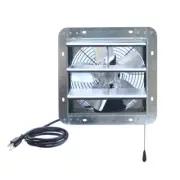 Shutter Fan/Vent 600 CFM Silver Electric Powered Gable Mount Aluminum 3-Speed