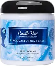 Camille Rose Black Castor Oil & Chebe Buttercream, Strengthening and Styling Butter to Restore Moisture for Thick, Textured Hair, 8 oz
