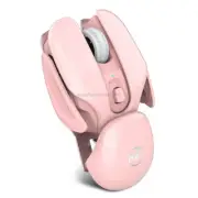 HXSJ T37 2.4GHz 1600dpi 3-modos Ratón de silencio inalámbrico ajustable (rosa)