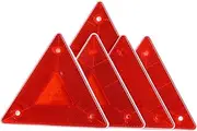 iplusmile 5pcs Triangle Warning Sign Road Safety Warning Sign for Truck Night Driving Reflective Small Triangle Reflective Safe Driving Sign Easy Storage and Quick Setup