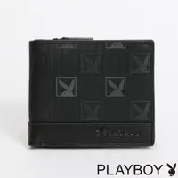 在飛比找momo購物網優惠-【PLAYBOY】短夾附零錢袋 Meaningful系列(黑