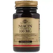 Solgar, Niacin (Vitamin B3), 100 mg, 100 Tablets