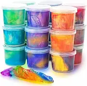 MiVRIU 24 Pack Mini Galaxy Slime, Stretchy Slime Kit for Kids Boys Girls 5-12, Party Favors, Classroom Prizes, Christmas Stocking Stuffers, Goodie Bag Stuffers
