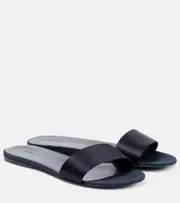 [The Row] The Row Combo satin slides AU 4.5 blue