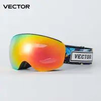 在飛比找蝦皮購物優惠-VECTOR兒童滑雪眼鏡球面大視野雙層防霧鏡片可卡近視鏡滑雪