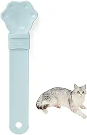 Cat Strip Feeder,Granmagazz Pet Food Spoon, Hygienic Feeding Cat Strip Squeeze Spoon Labor-Saving Cat Food Scoop Food Grade Cat Food Spoon with Hanging Hole for Dog Cat Wet Food, Blue